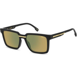 Carrera CA02/S 71C/MJ Ανδρικά Γυαλιά Ηλίου Τετράγωνα Κοκάλινα Μαύρα με Χρυσό Φακό