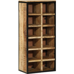 vidaXL Παπουτσοθήκη Μασίφ Ξύλο Μάνγκο M50xΠ30xY110cm 374092