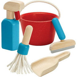 PlanToys Παιχνίδι Παιδικό Ξύλινο Σετ Καθαρισμού για 2+ Ετών 3498
