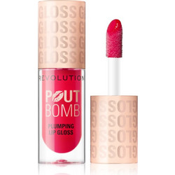 Makeup Revolution Pout Bomb Cherry Sheer Red Plumping Lip Gloss 4.6ml