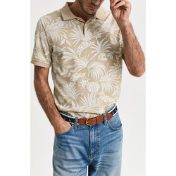 Gant Ανδρική Μπλούζα Polo Κοντομάνικη Εκρού 3G2014038-027