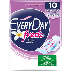 EveryDay Fresh Maxi Night Ultra Plus Σερβιέτες με Φτερά για Αυξημένη Ροή 7 Σταγόνες 10τμχ