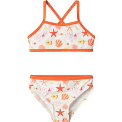 Name It Παιδικό Μαγιό Bikini Set για Κορίτσι Λευκό Πορτοκαλί 13225775