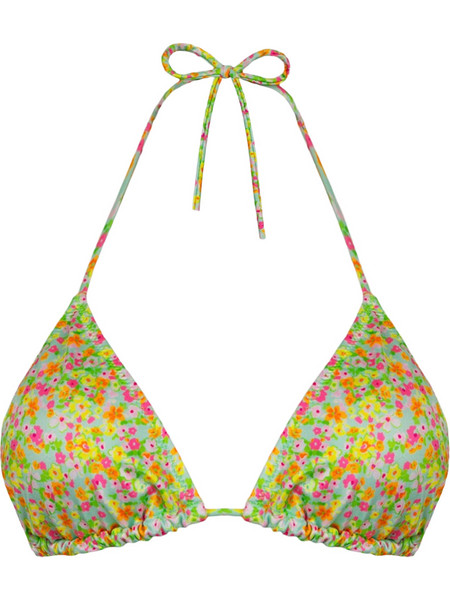 Rock Club Bikini Top Τριγωνάκι Floral Πράσινο BP-2451