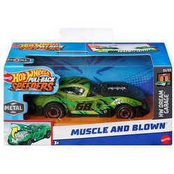 Mattel Hot Wheels Pull-Back Speeders Muscle And Blown