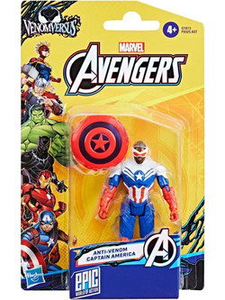 Hasbro Marvel Avengers VenomVersus Epic World of Action Anti-Venom Captain America Φιγούρα Δράσης για 4+ Ετών 10cm