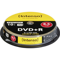 Intenso 4381142 Εγγράψιμα DVD+R 8x Dual Layer Printable 8.5GB Cake Box 10τμχ