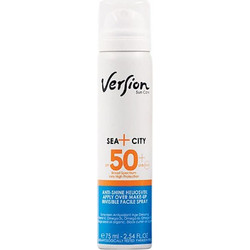 Version Sea + City Anti-Shine Invisible Facile Αντηλιακό Spray Προσώπου Κατά των Πανάδων SPF50+ 75ml