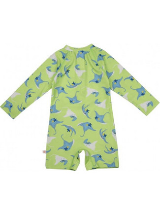 Zoocchini Stingray New Αντηλιακό UV Βρεφικό Μαγιό Ολόσωμο για Αγόρι Lime ZOO12420