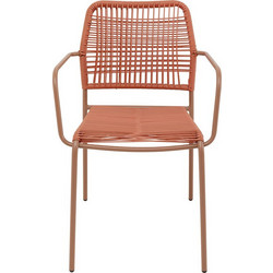 Kare Design Madagascar Πολυθρόνα Κήπου Μεταλλική Κόκκινη KA-70432