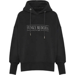 Funky Γυναικείο Φούτερ Oversized με Κουκούλα Μαύρο FBL010-112-06