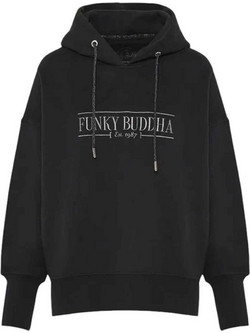 Funky Γυναικείο Φούτερ Oversized με Κουκούλα Μαύρο FBL010-112-06
