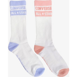 Converse Βαμβακερές Γυναικείες Κάλτσες με Σχέδια Λευκές 2Pack E1240W