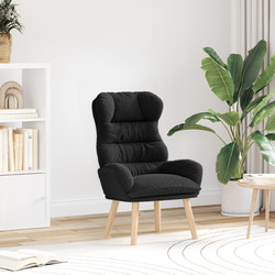 vidaXL Πολυθρόνα Ξύλινη Μαύρη 42001884