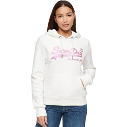 Superdry Γυναικείο Αθλητικό Φούτερ με Κουκούλα Λευκό W2011959A-39E