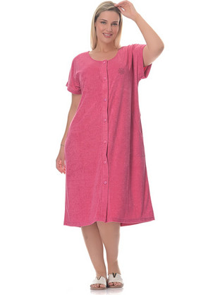 PNN Nightwear Midi Καλοκαιρινό Καθημερινό Φόρεμα Φούξια 0233-1037-2