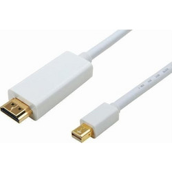 Powertech Καλώδιο Mini DisplayPort to HDMI Male 2m White CAB-DP011