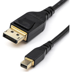 StarTech Καλώδιο Mini DisplayPort 1.4 to DisplayPort Male 2m Black DP14MDPMM2MB