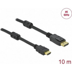 DeLOCK Καλώδιο DisplayPort to HDMI Male 10m Black 85960