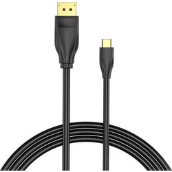 Vention Καλώδιο DisplayPort 1.4 to USB-C Male 2m Black CGYBH