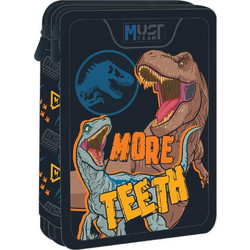 Must Jurassic More Teeth Κασετίνα Γεμάτη με 2 Θήκες Μαύρη 572012