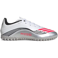 Adidas F50 Messi Club TF JP7445 Ποδοσφαιρικά Παπούτσια με Σχάρα Λευκά Γκρι