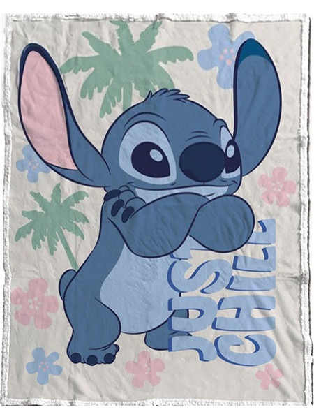 Παιδική Κουβέρτα Fleece Lilo & Stitch Just Chill 130x170 Μπεζ