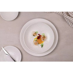 Kutahya Bone Wellington Σετ Πιάτα Φαγητού Πορσελάνης Λευκά 15τμχ BONEWELL20