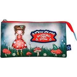 Santoro Little Mushroom Κασετίνα με 3 Θήκες Κόκκινη Μπλε 1280GJ07