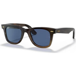 Ray-Ban RB2140CO 921580 Ανδρικά Γυαλιά Ηλίου Τετράγωνα Κοκάλινα Μαύρα με Μπλε Φακό
