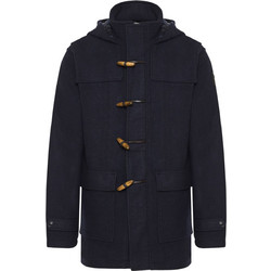 Funky Buddha Ανδρικό Μοντγκόμερι Μάλλινο με Κουκούλα Navy Μπλε FBM010-054-01