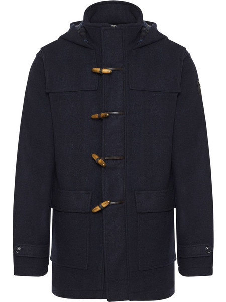 Funky Buddha Ανδρικό Μοντγκόμερι Μάλλινο με Κουκούλα Navy Μπλε FBM010-054-01