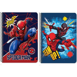 Must Spiderman Σπιράλ Τετράδιο Ριγέ B5 60 Φύλλων 2 Θεμάτων Διάφορα Σχέδια 508552