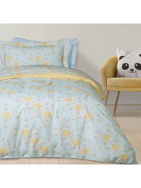 Das Home Kids 4880 Σετ Παιδική Παπλωματοθήκη Μονή 160x240 Γαλάζια Κίτρινη