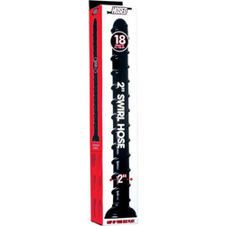 XR Brands Hosed Swirl Thick Anal Snake Πρωκτικό Dildo 46cm Μαύρο