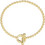 Guess Majorelle Γυναικείο Βραχιόλι Αλυσίδα από Ατσάλι Επιχρυσωμένο με Ζιργκόν UBB05372JWYG