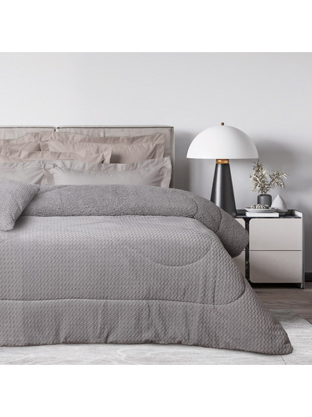 Das Home Κουβερτοπάπλωμα Υπέρδιπλο Hollowfiber 220x240 Sherpa 1368 Grey