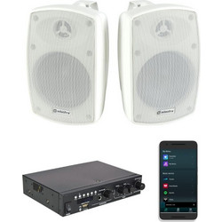 Adastra 2xBH4+A200 Bundle Παθητικά Ηχεία Τοίχου 30W Αδιάβροχα IP44 Λευκά (Ζεύγος)