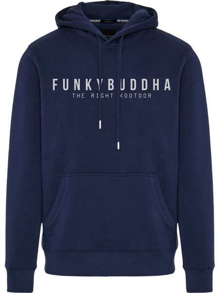Funky Buddha Ανδρικό Φούτερ με Κουκούλα & Τσέπες Navy Μπλε FBM012-075-06