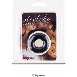 Stretchy Cock Ring Ελαστικό Δαχτυλίδι Πέους Σιλικόνης 4cm Μαύρο