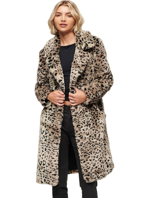 Superdry Γυναικεία Γούνα Μακριά Μπεζ W5011712A-0UX