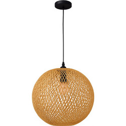 Vencore Araya Κρεμαστό Φωτιστικό Οροφής Μονόφωτο E27 Μπεζ 6089-10004