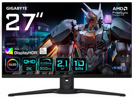 Gigabyte AORUS FO27Q5P QD-OLED HDR Gaming Monitor 27" 2560x1440 QHD 500Hz 0.03ms