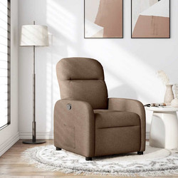 vidaXL Πολυθρόνα Relax με Υποπόδιο Ανακλινόμενη Καφέ 4015526