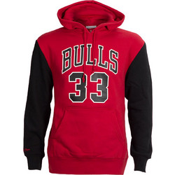 Mitchell & Ness Bulls 33 Ανδρικό Αθλητικό Φούτερ με Κουκούλα Κόκκινο FNNP3417-CBU96SPIRDBK