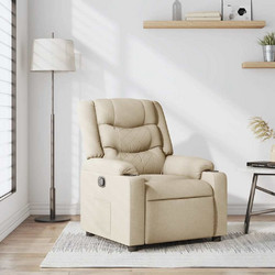 vidaXL Πολυθρόνα Relax με Υποπόδιο Ανακλινόμενη Μπεζ 4019927