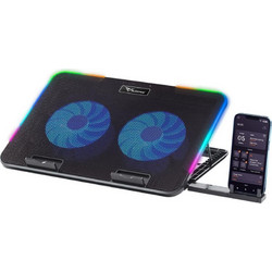 Alcatroz VENDAVAL-G2-RGB Cooling Pad Laptop έως 15.6" με 2 Ανεμιστήρες & Φωτισμό