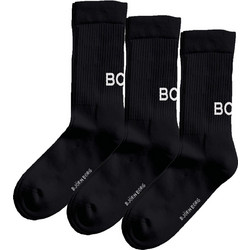 Bjorn Borg Ανδρικές Κάλτσες Ψηλές Μαύρες 3Pack 10002643-MP002