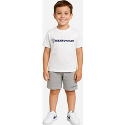 Action Μαντουλίδης Παιδικό T-Shirt Κοντομάνικο Λευκό M46061-01