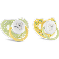 Lorelli Πιπίλες Σιλικόνης 6m+ Yellow Green 2τμχ